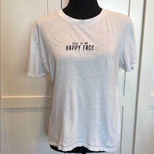 “This is my Happy Face” White Tee S